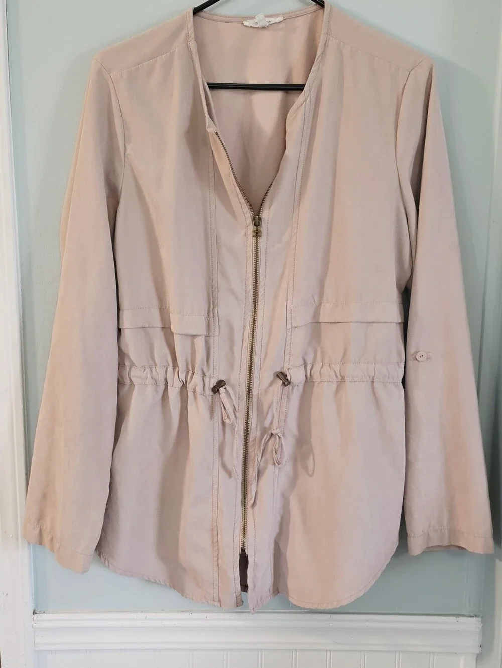 Maurices Blush Pink Drawstring Waist Jacket